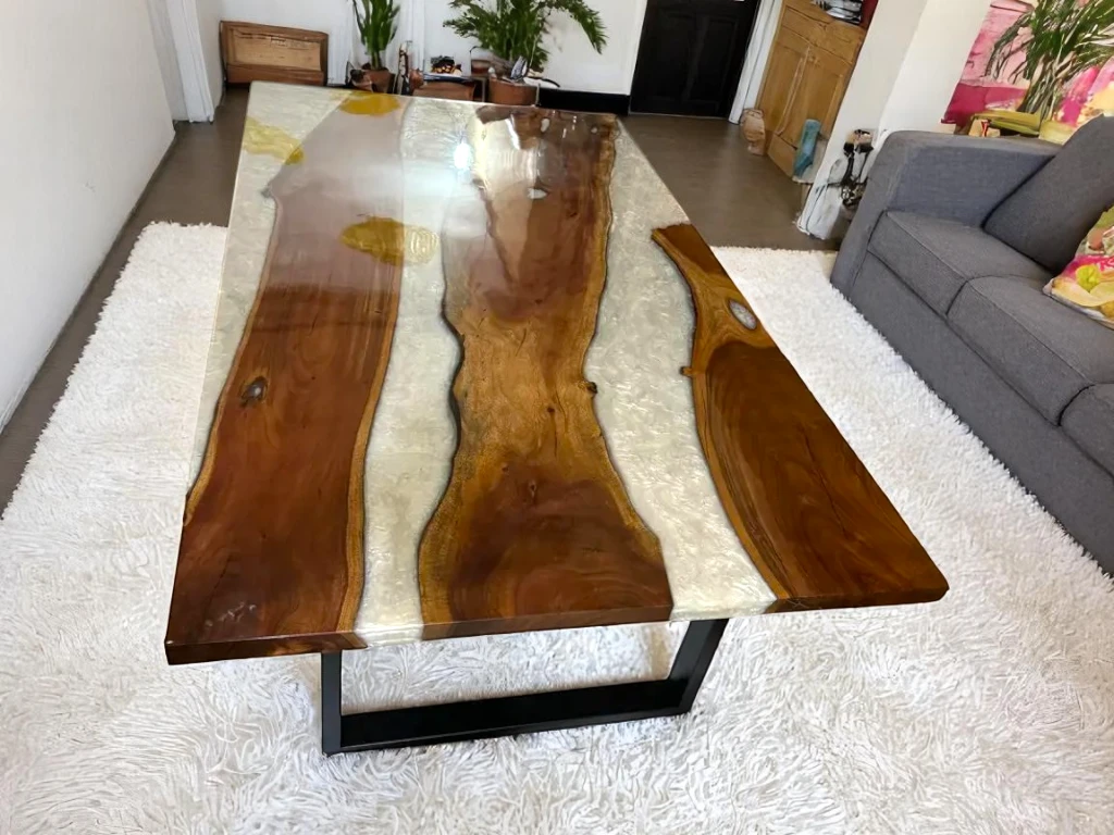 White River Table Epoxy : Customized Wooden Furniture